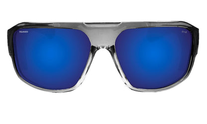MEGA Safety - Polarized Blue Mirror Crystal - Safety Glasses - Bomber Eyewear - M114BM