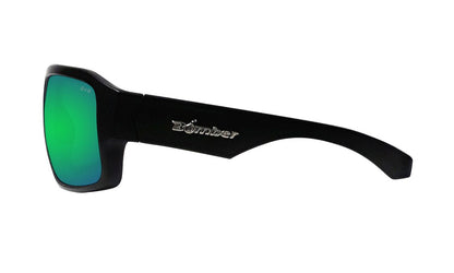 MEGA Safety - Polarized Green Mirror Black - Sunglasses - Bomber Eyewear - M111GM