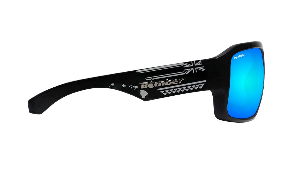 MEGA Safety - Polarized Ice Blue Mirror Aloha series - Safety Glasses - Bomber Eyewear - M111ICEHW