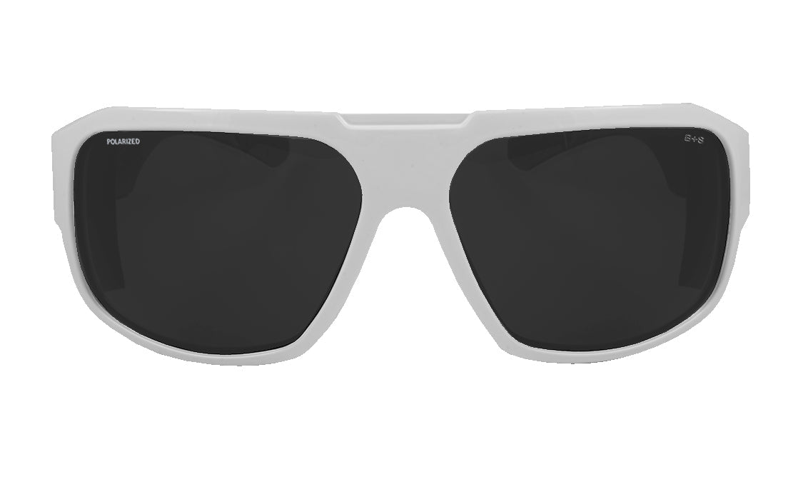 MEGA Safety - Polarized Smoke White Mana Series - Safety Glasses - Bomber Eyewear - M115M