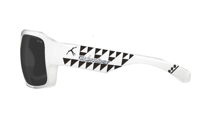 MEGA Safety - Polarized Smoke White Mana Series - Safety Glasses - Bomber Eyewear - M115M