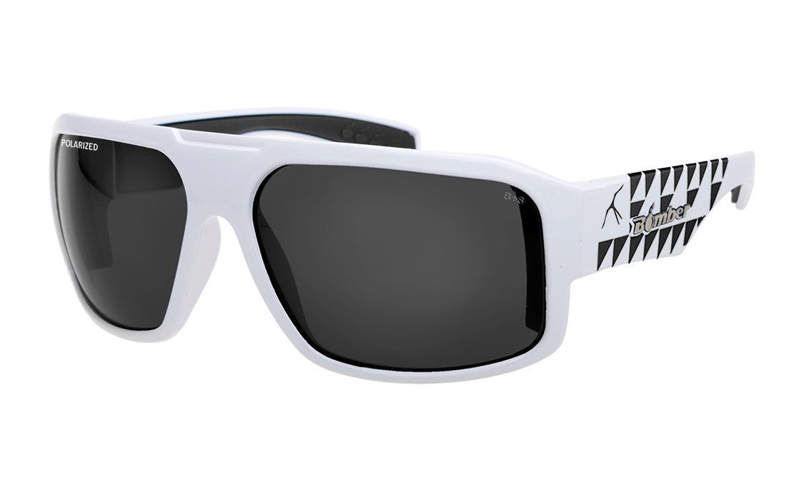 MEGA Safety - Polarized Smoke White Mana Series - Safety Glasses - Bomber Eyewear - M115M