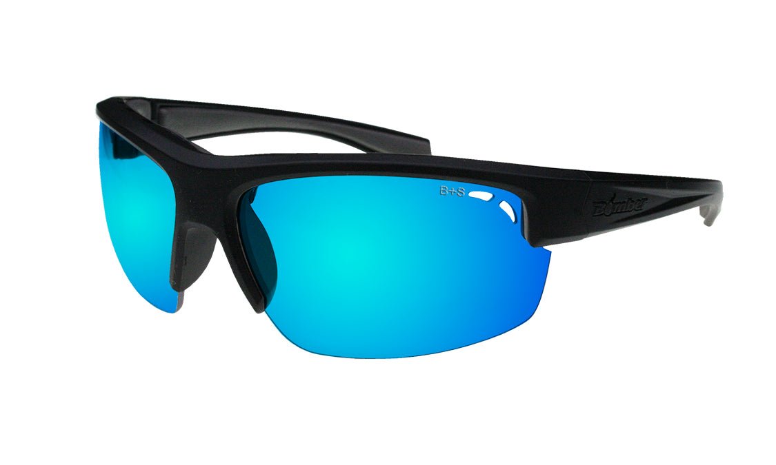 REGGIE Safety - Polarized Ice Blue Mirror - Safety Glasses - Bomber Eyewear - RG111ICE