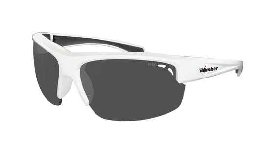 REGGIE Safety - White Polarized Smoke - Safety Glasses - Bomber Eyewear - RG115