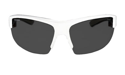 REGGIE Safety - White Polarized Smoke - Safety Glasses - Bomber Eyewear - RG115