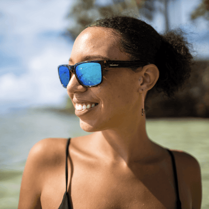 SMART - Polarized Ice Blue Mirror Tortoise - Sunglasses - Bomber Eyewear - SM112ICE