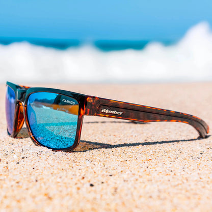 SMART - Polarized Ice Blue Mirror Tortoise - Sunglasses - Bomber Eyewear - SM112ICE