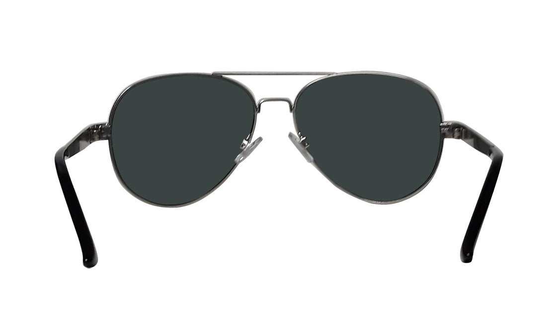 Blue Mirrored Aviator Sunglasses with Polarized Lenses – Bomber