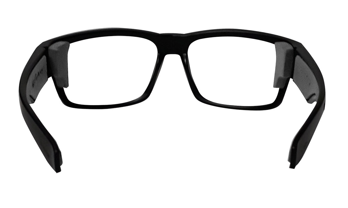 CAT Tread Safety Glasses – Black Frame, Clear Anti-Fog Lenses, Z87.1 Rated
