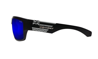 TIGER Safety - Polarized Blue Mirror Aloha Series - Safety Glasses - Bomber Eyewear - TR111BMHW