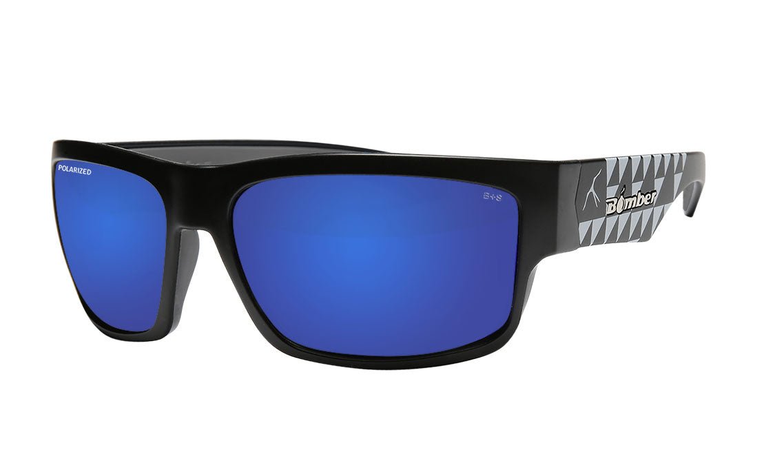 TIGER Safety - Polarized Blue Mirror Mana Series - Safety Glasses - Bomber Eyewear - TR111BMM