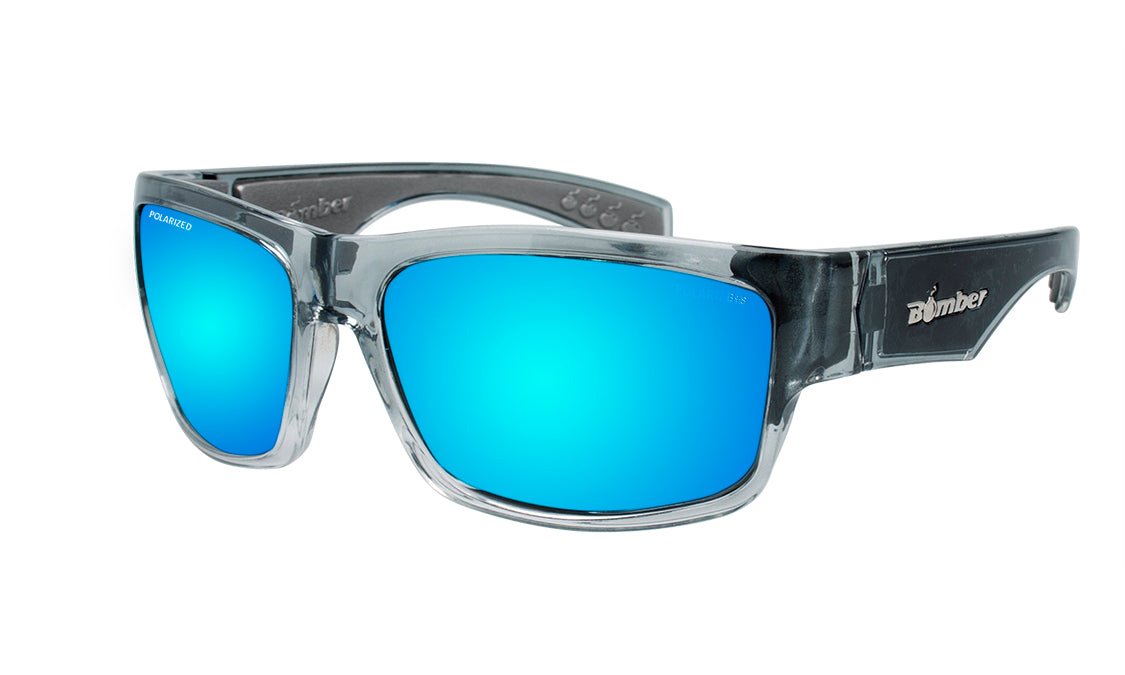 TIGER Safety - Polarized Ice Blue Mirror Crystal - Sunglasses - Bomber Eyewear - TR114ICE