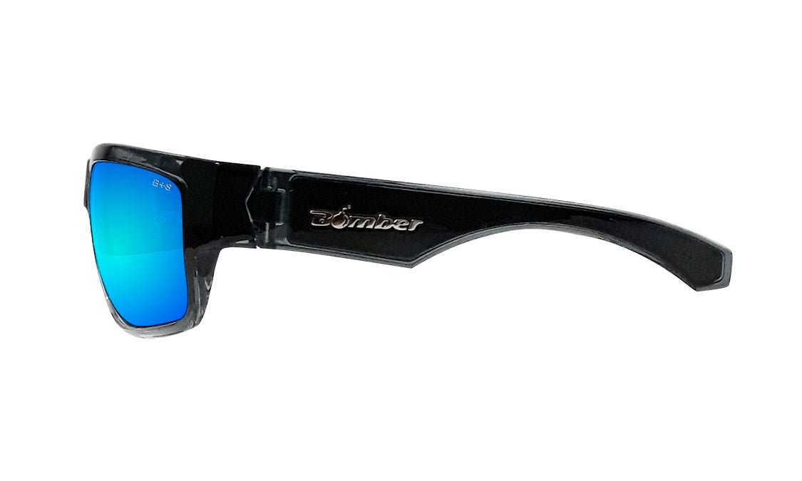 TIGER Safety - Polarized Ice Blue Mirror Crystal - Sunglasses - Bomber Eyewear - TR114ICE