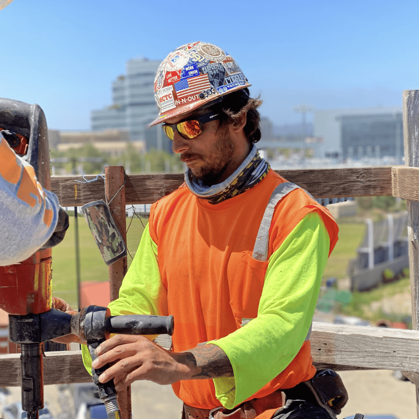 TIGER Safety - Polarized Red Mirror - Safety Glasses - Bomber Eyewear - TR111RM